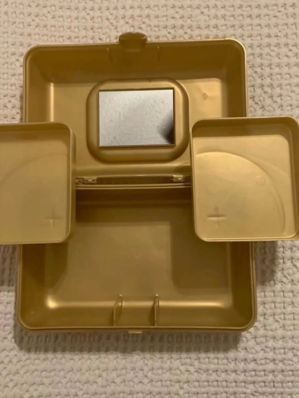 Caboodles Metallic Gold Makeup Case with Snap Closure